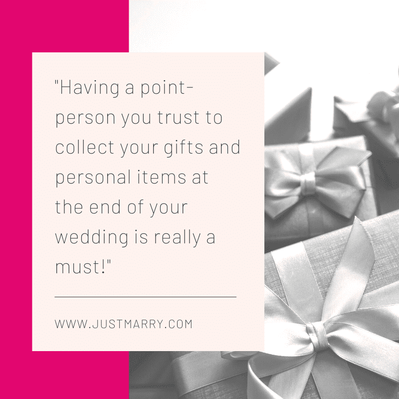 Jobs for Friends and Family at Weddings - Just Marry Weddings - Gifts