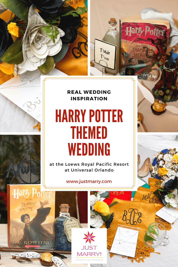 Harry Potter Themed Wedding - Just Marry Weddings - Regina Hyman Photography - Pinterest Graphic