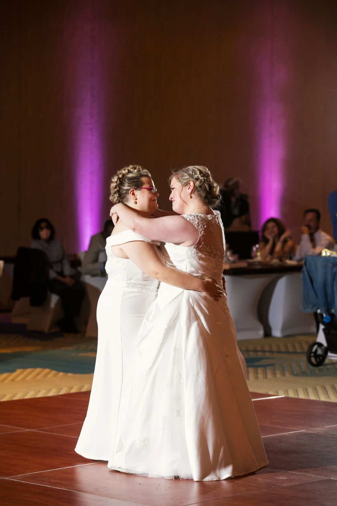 Rainy Day Wedding - Just Marry Weddings - Roots Photography - Brides Having Their First Dance