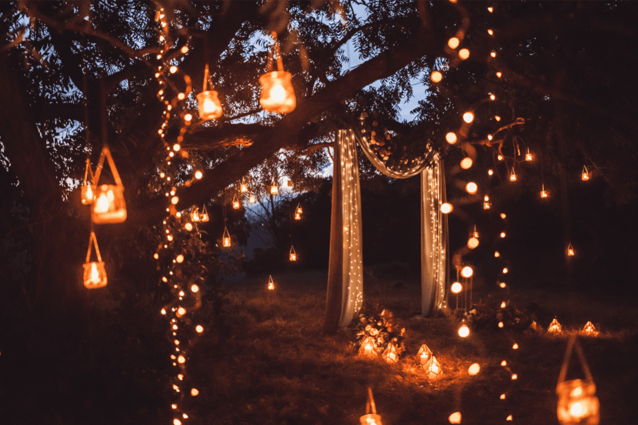 October Wedding - Just Marry Weddings - Lighting