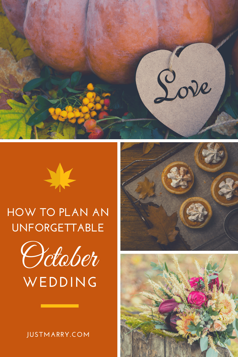 October Wedding - Just Marry Weddings - Pinterest Graphic