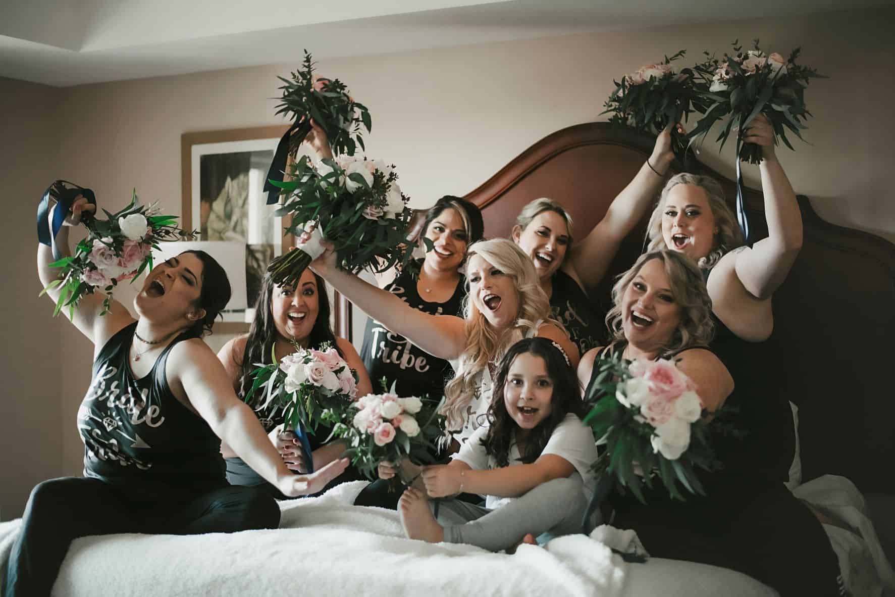 Blush and Blue Wedding - Just Marry Weddings - Brittany Wolford Photography - Bridal Party