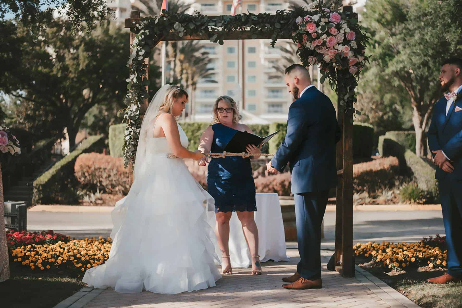 Blush and Blue Wedding - Just Marry Weddings - Brittany Wolford Photography - Ceremony