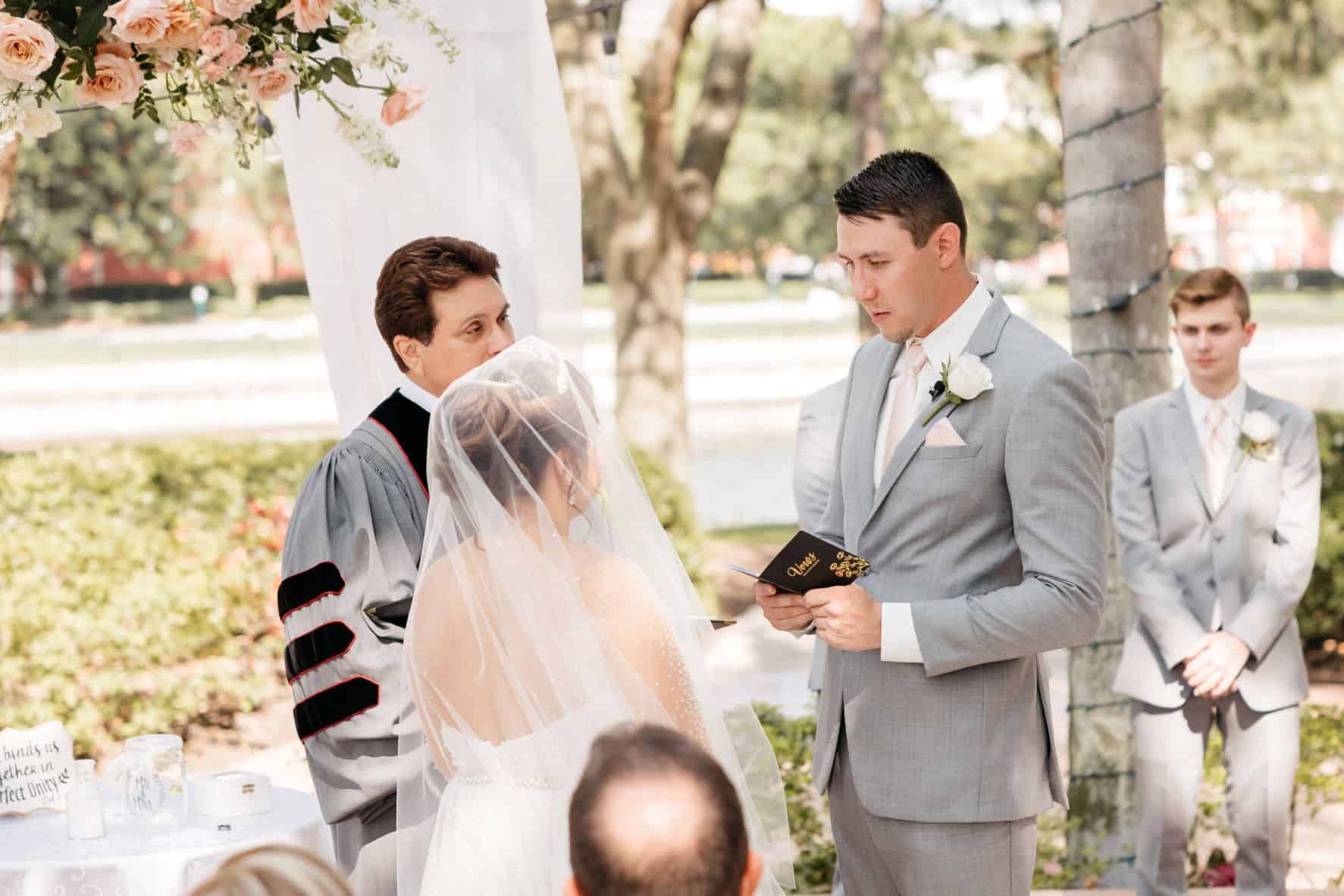 Blush and Gold Wedding - Just Marry Weddings - Allie and Joey Photography - Ceremony