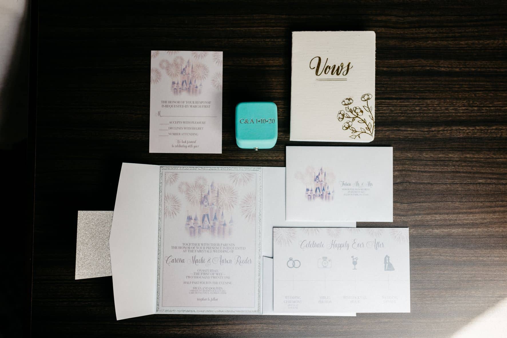 Blush and Gold Wedding - Just Marry Weddings - Allie and Joey Photography - Stationery