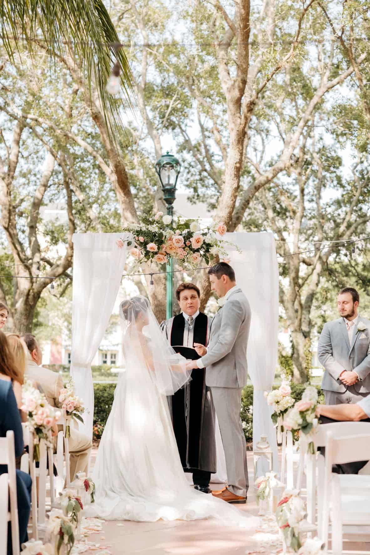 Blush and Gold Wedding - Just Marry Weddings - Allie and Joey Photography - Ceremony