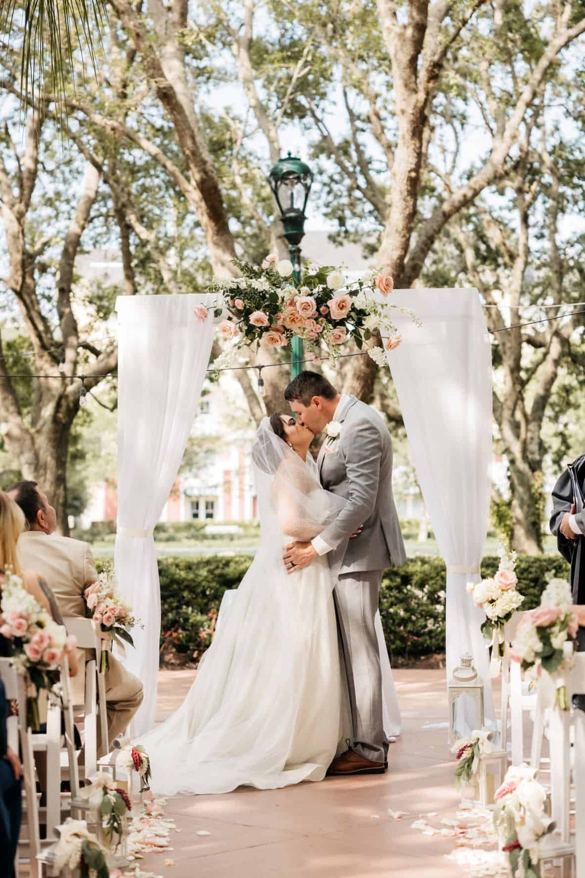 Blush and Gold Wedding - Just Marry Weddings - Allie and Joey Photography - Ceremony