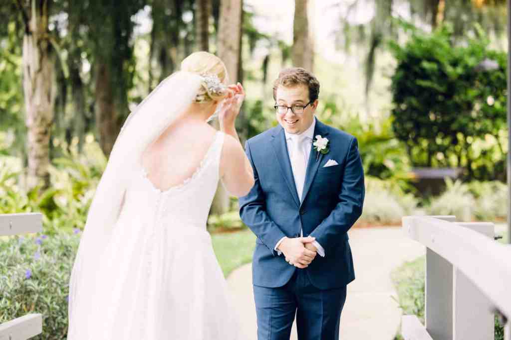 Blush Pink and Blue Wedding - Just Marry Weddings - Anna So Photography - First Look