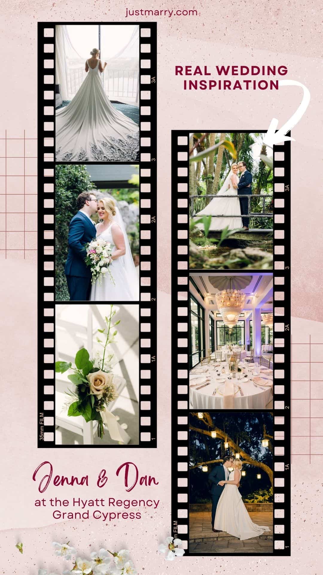 Blush Pink and Blue Wedding - Just Marry Weddings - Anna So Photography - Pinterest Pin