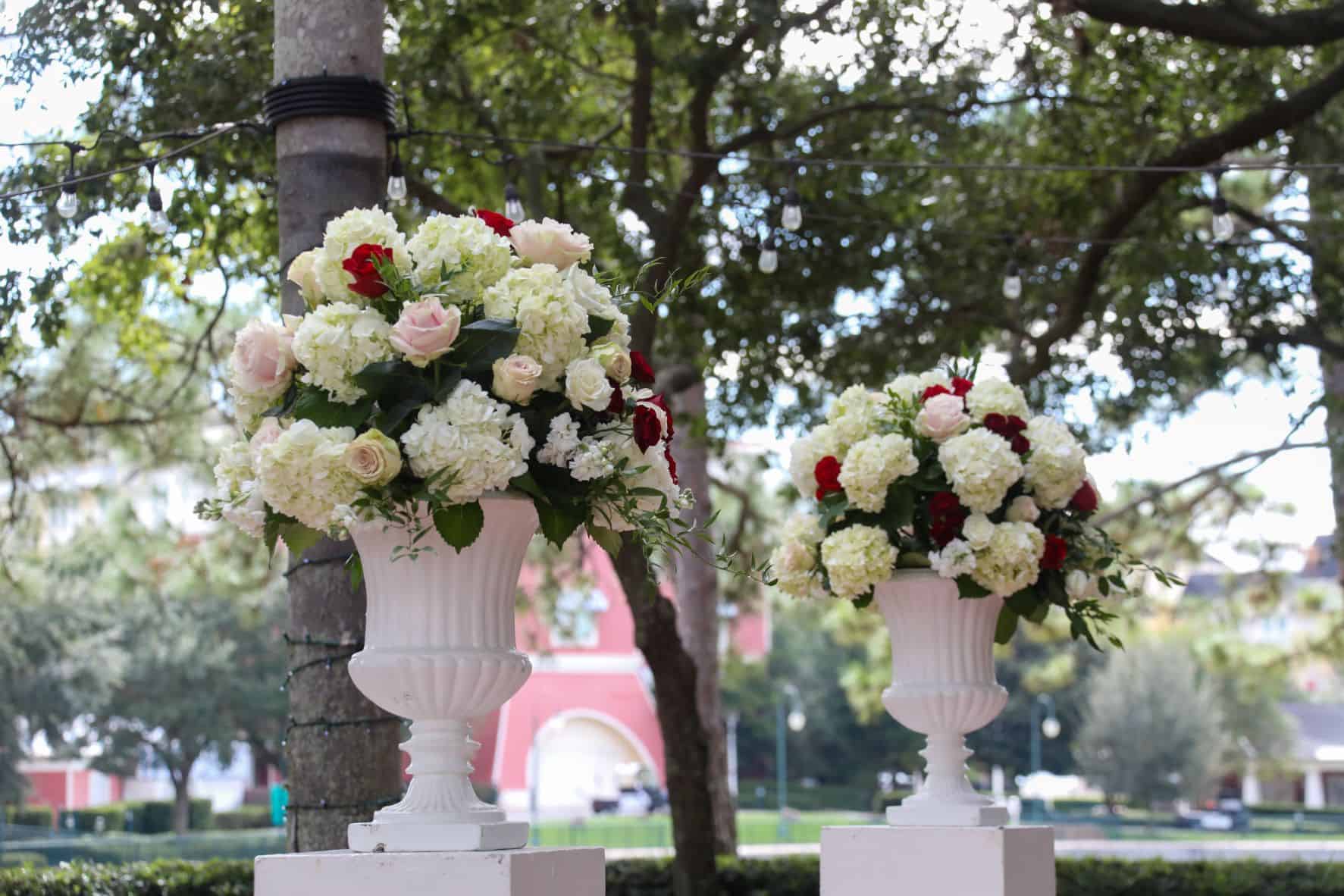 Burgundy and Blush Wedding - Just Marry Weddings - Chapman Photography - Ceremony Decorations