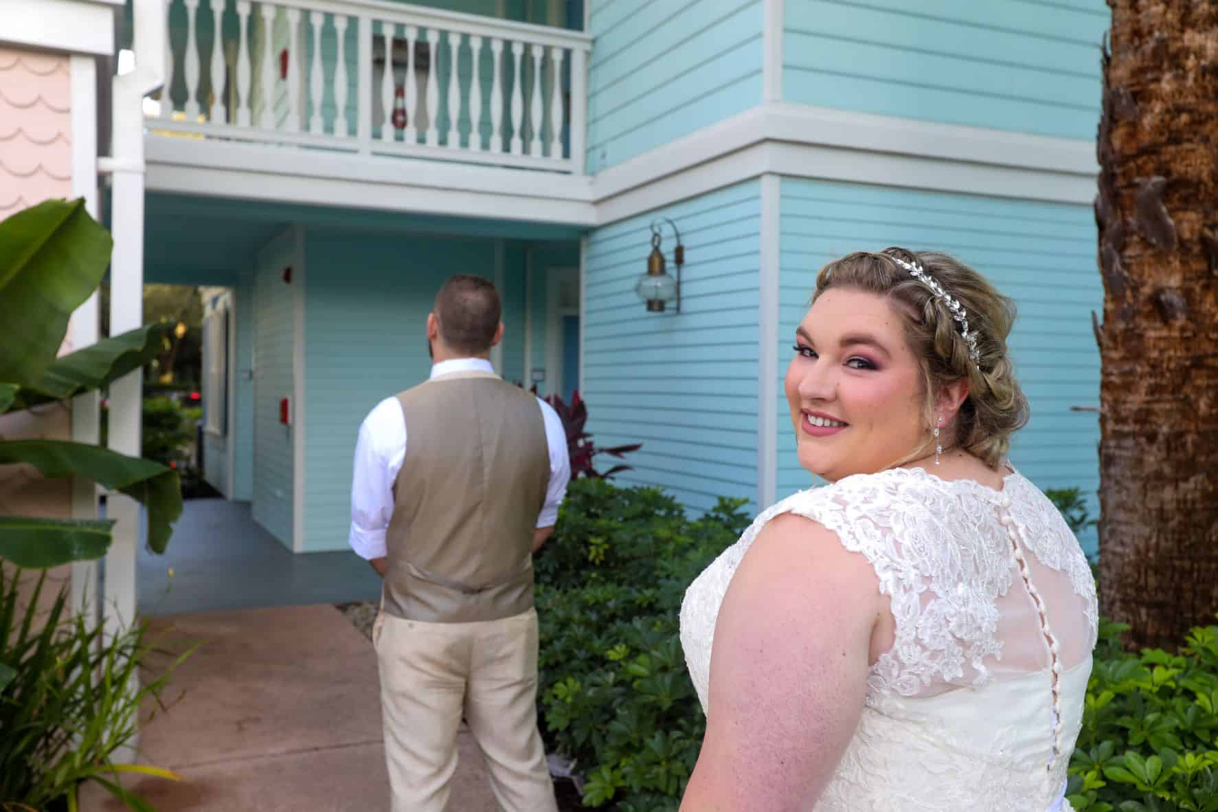Disney Springs Wedding - Just Marry Weddings - Chapman Photography - First Look