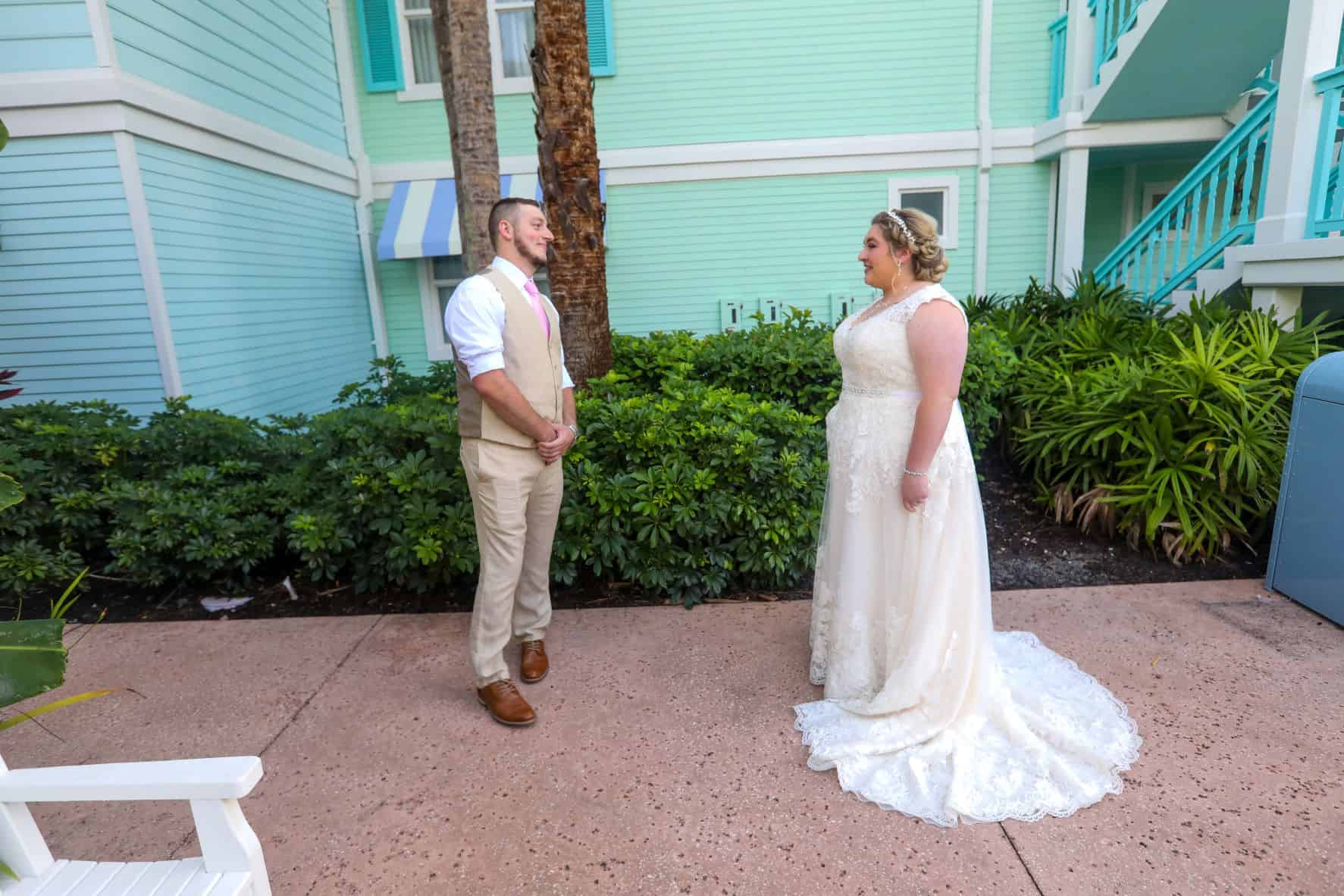 Disney Springs Wedding - Just Marry Weddings - Chapman Photography - First Look
