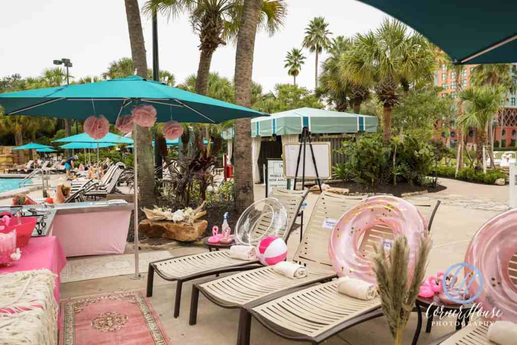 Boho Chic Wedding - Just Marry Weddings - Corner House Photography - Poolside Cocktail Hour