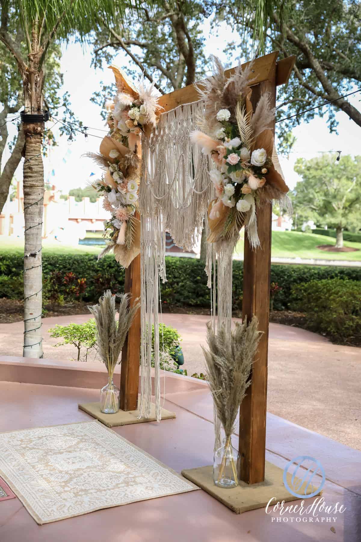 Boho Chic Wedding - Just Marry Weddings - Corner House Photography - Ceremony Decor