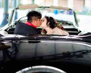 Nontraditional Wedding - Just Marry Weddings - Bella Gray Photography - Classic Car
