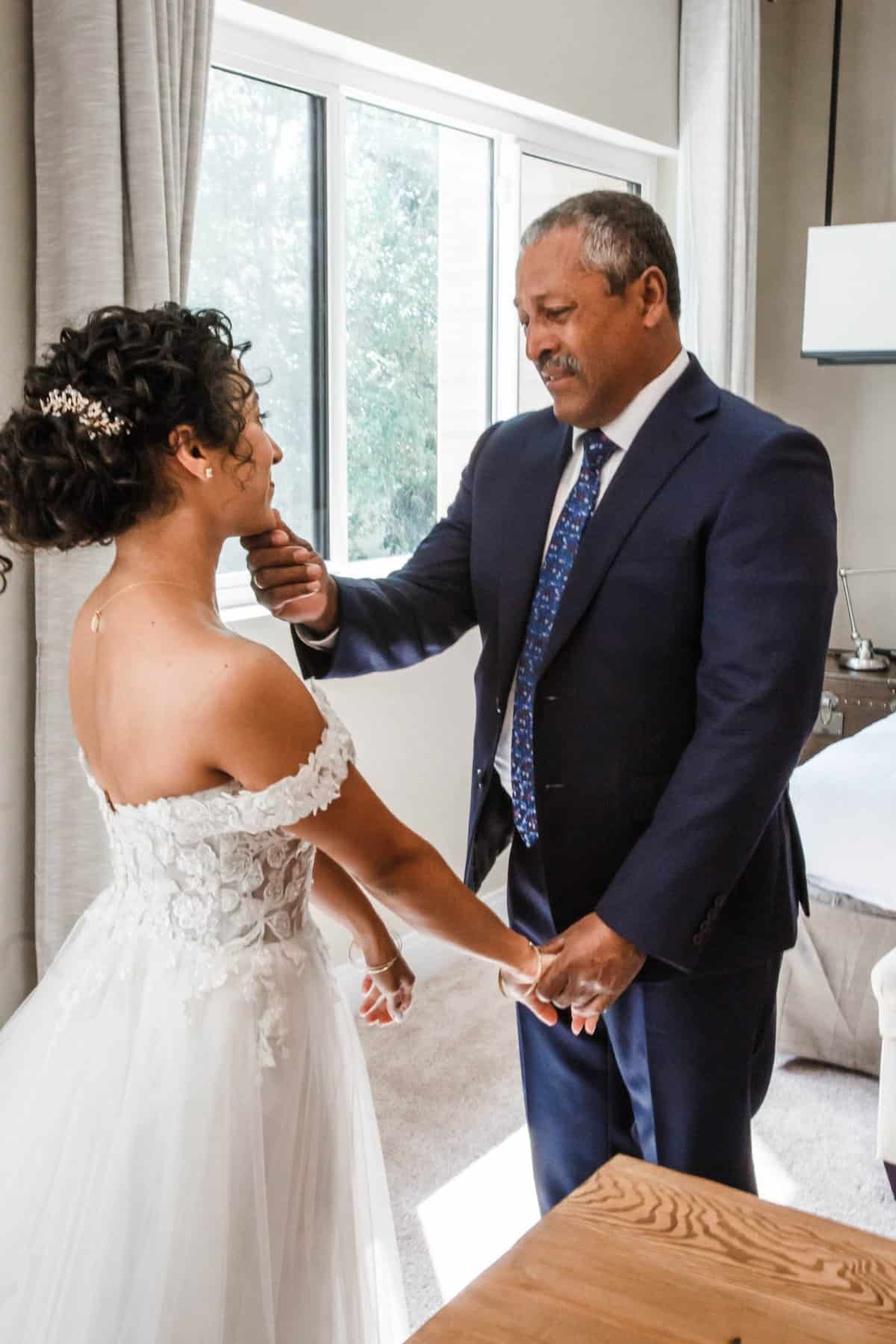 Golf Club Wedding - Just Marry Weddings - Sarah Dey Photography - Dad First Look