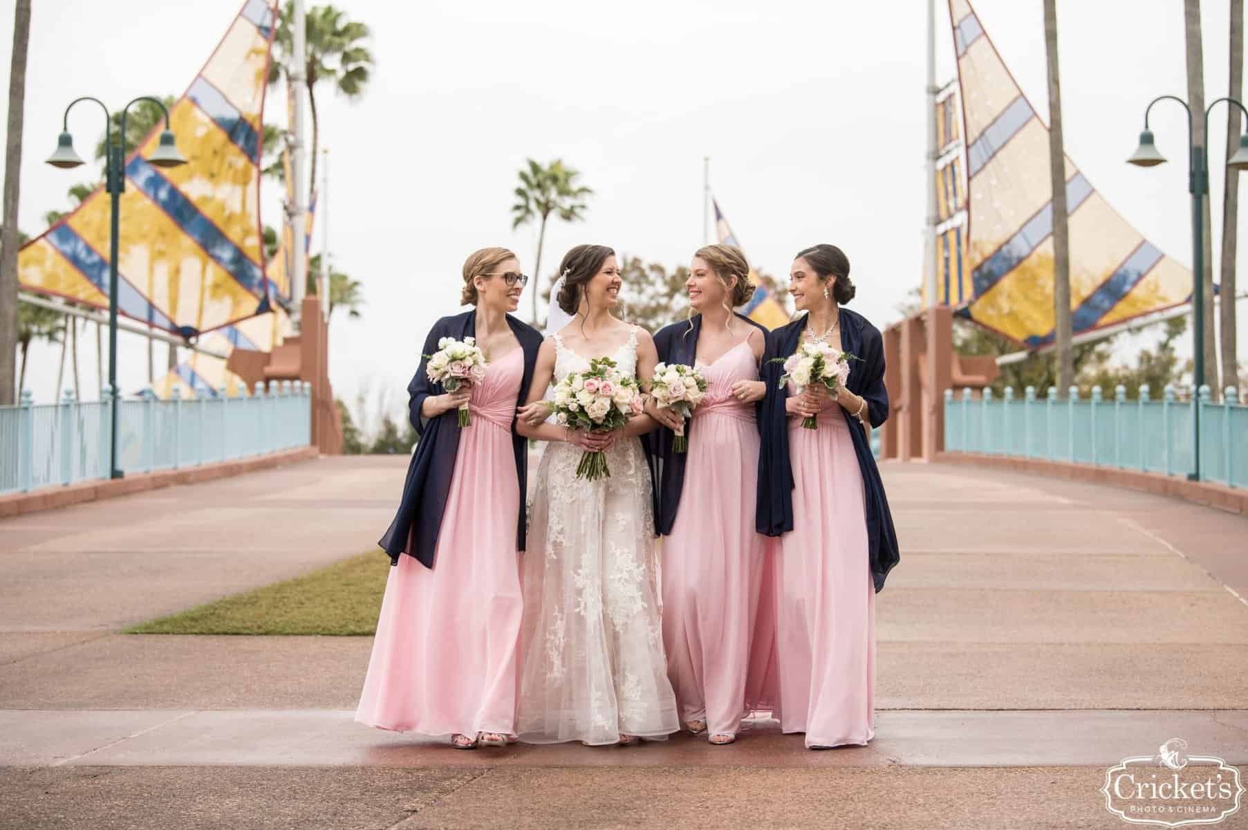 Blush and Navy Wedding - Just Marry Weddings - Cricket's Photo and Cinema - Bride and Bridesmaids