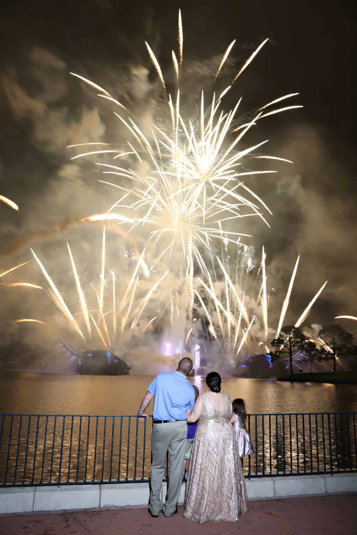 Disney Vow Renewal - Just Marry Weddings - Caldwell Photography - Fireworks