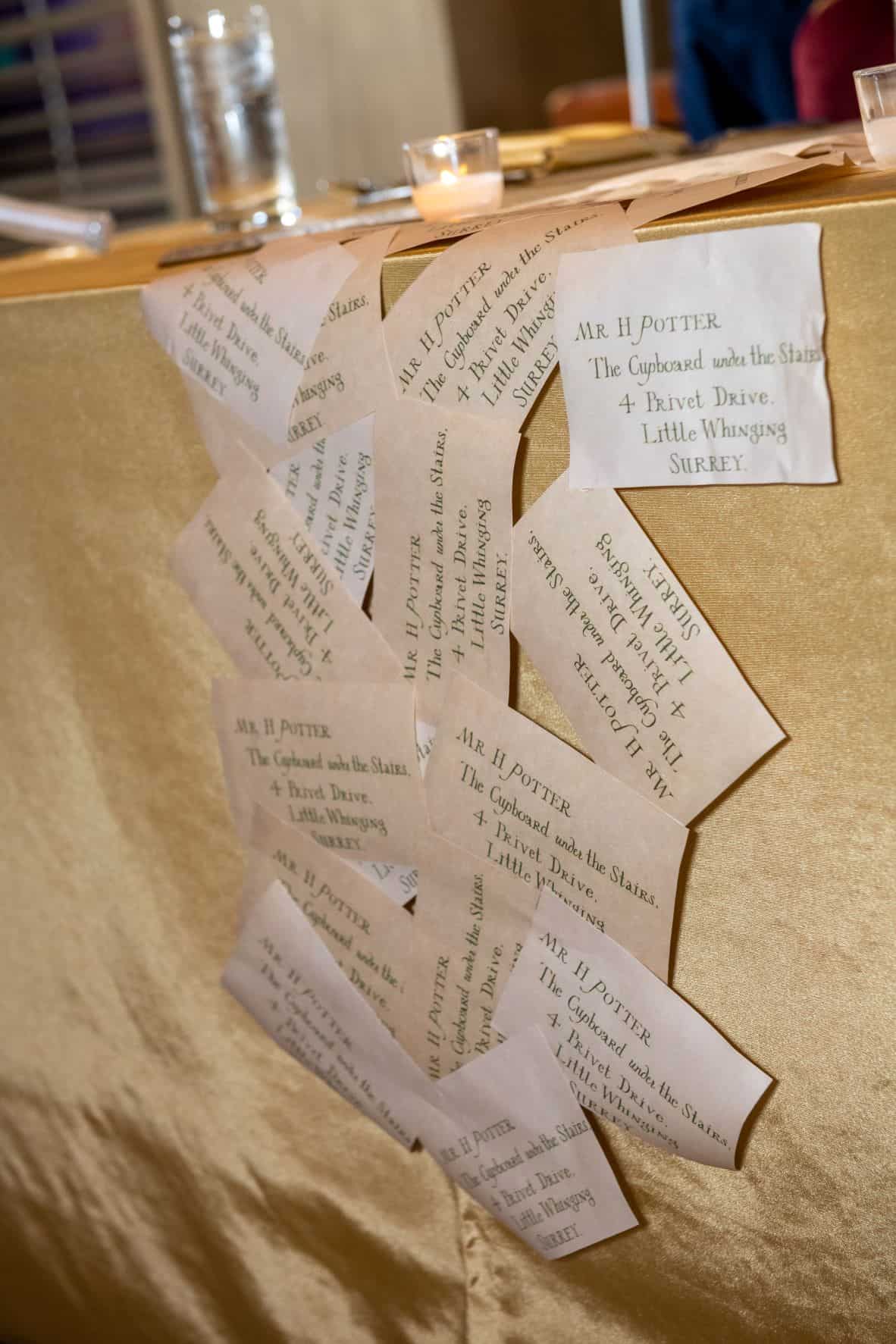 Harry Potter Themed Wedding - Decor Details
