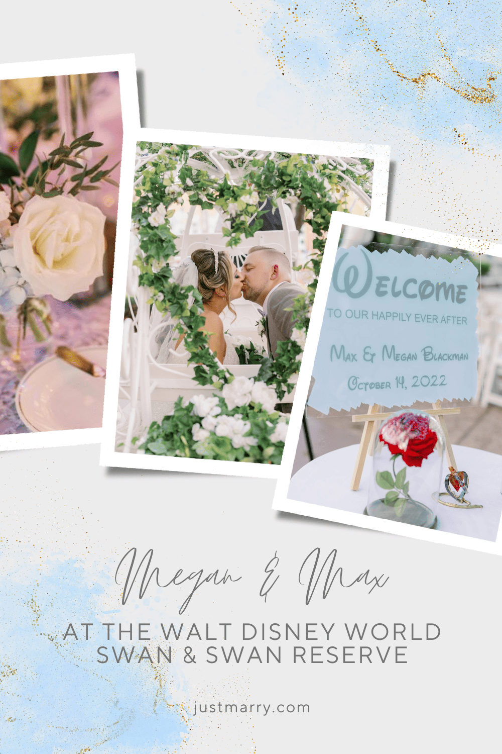 Fairytale Wedding - Just Marry Weddings - Fantasmic Photography - Pinterest Pin