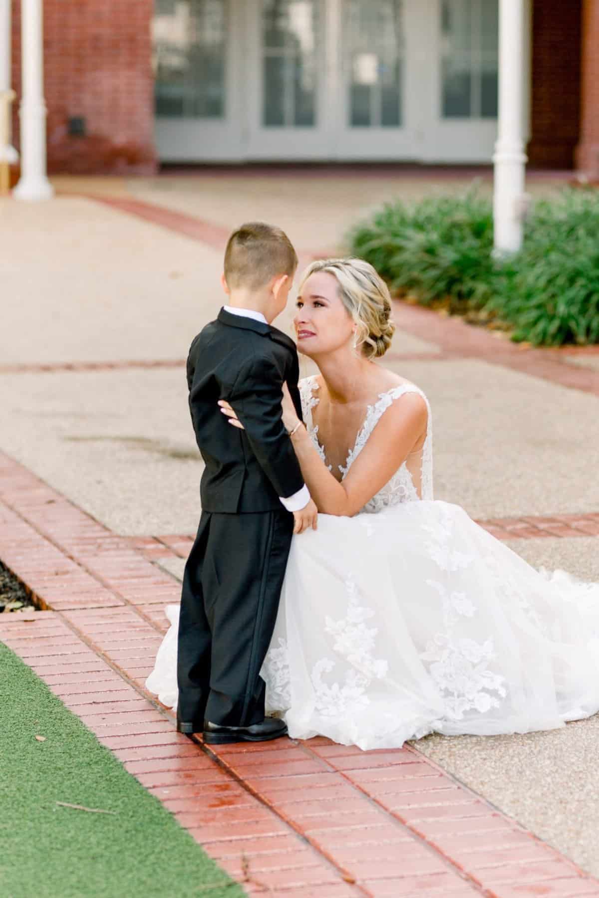Blush and Gold Wedding - Just Marry Weddings - Cona Studios - Bride and Son