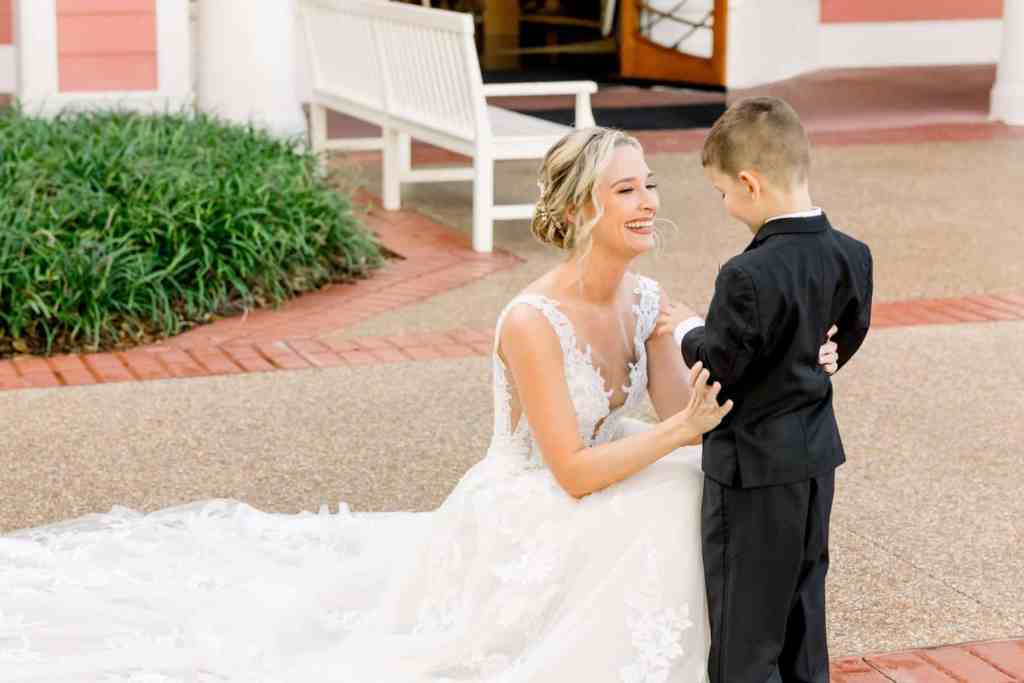Blush and Gold Wedding - Just Marry Weddings - Cona Studios - Bride and Son