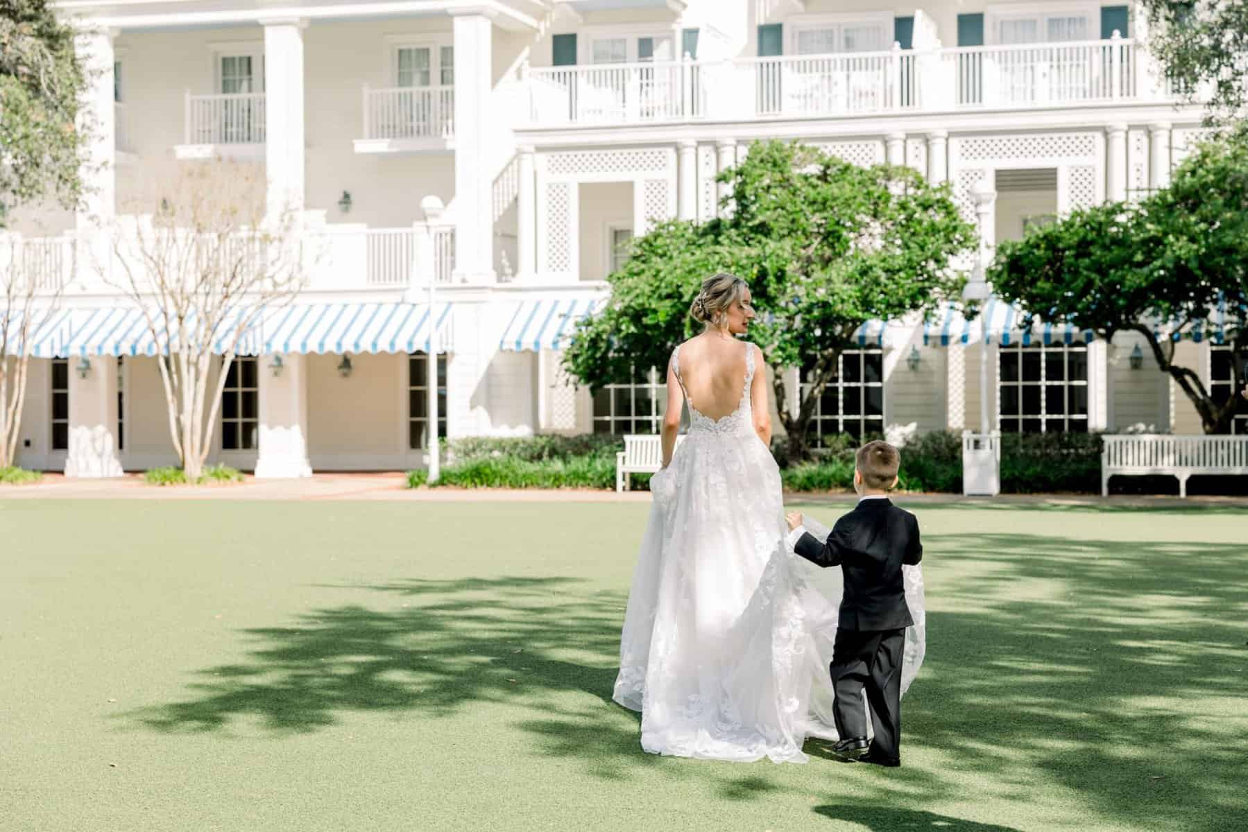 Blush and Gold Wedding - Just Marry Weddings - Cona Studios - Bride and Son