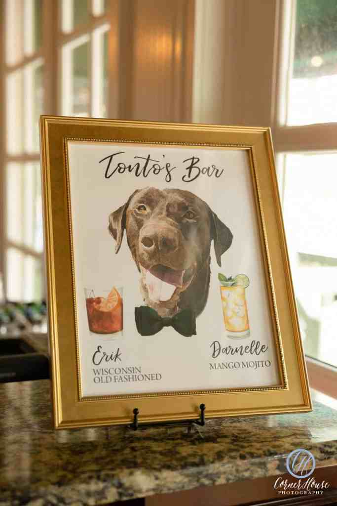 Gold Course Wedding Venue - Just Marry Weddings - Corner House Photography - Bar Signage