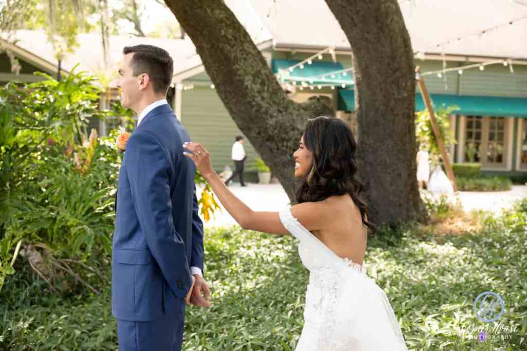 Gold Course Wedding Venue - Just Marry Weddings - Corner House Photography - First Look