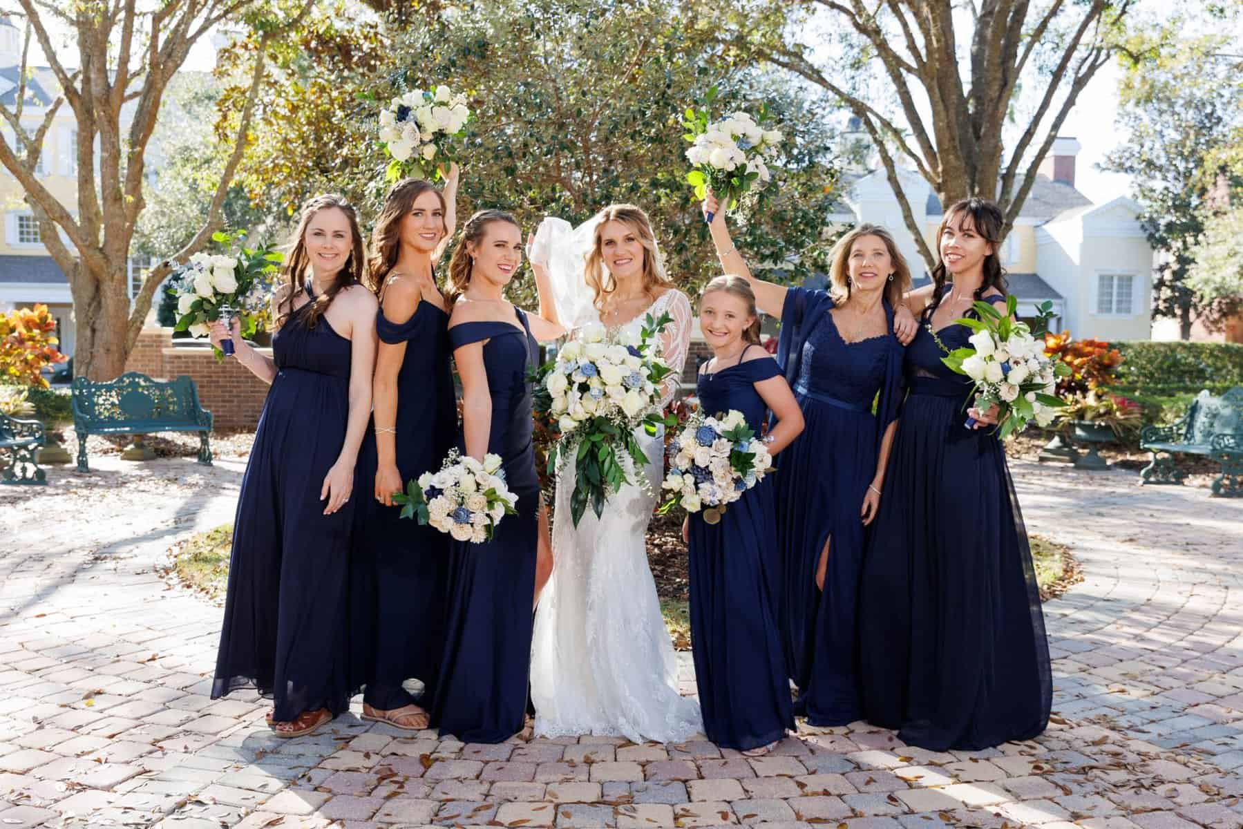 Bride and bridesmaids