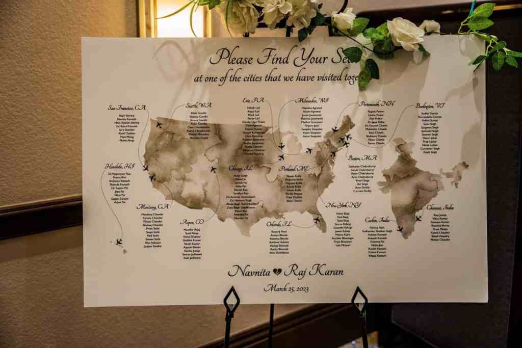Wedding reception decor - table sign