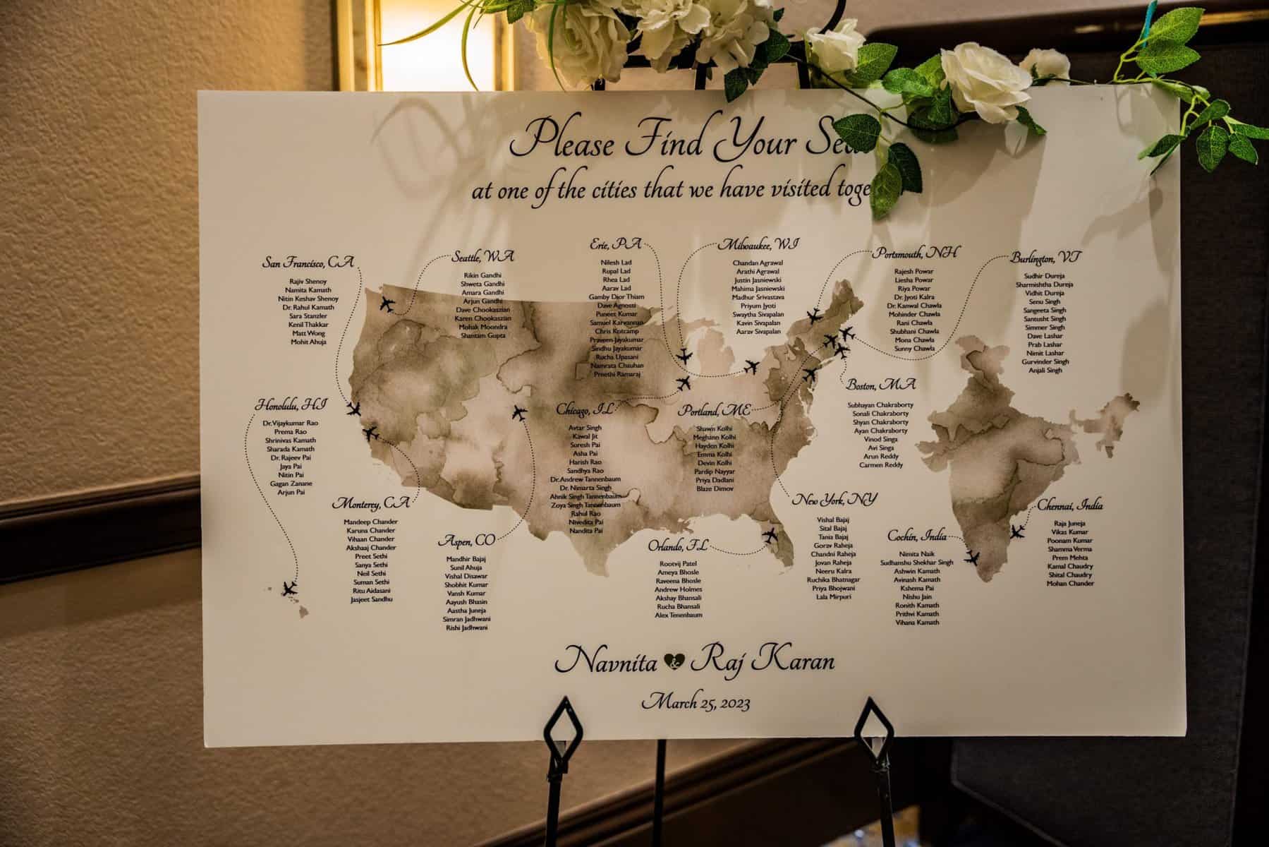 Wedding reception decor - table sign