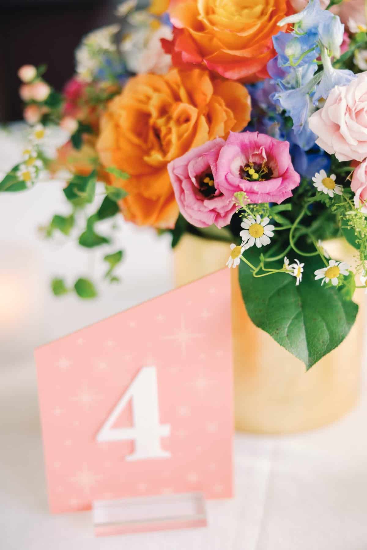Summer reception decor - Reception at the WDW Swan Reserve Vue Ballroom