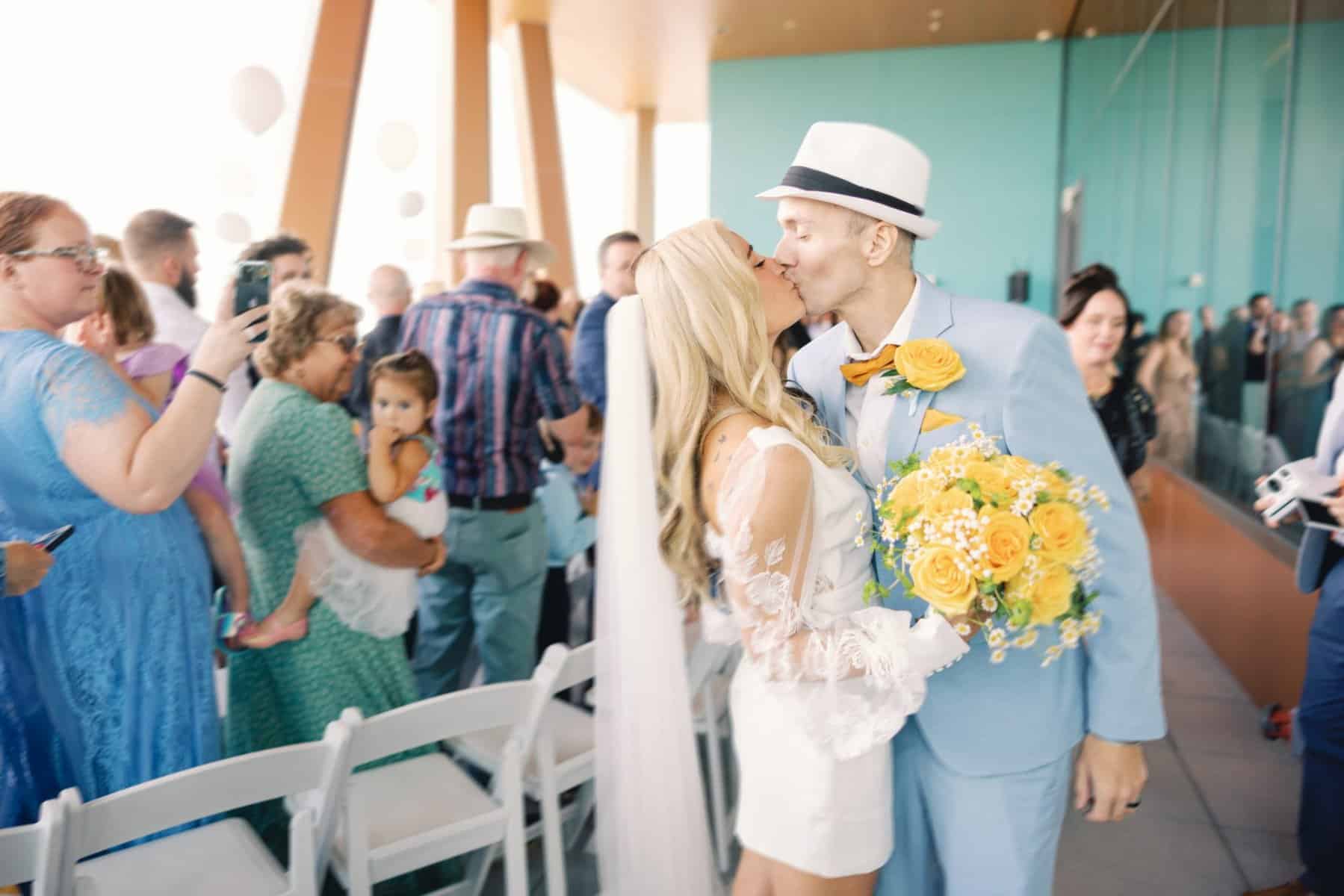 Wedding ceremony on the WDW Swan Reserve's Vue Terrace