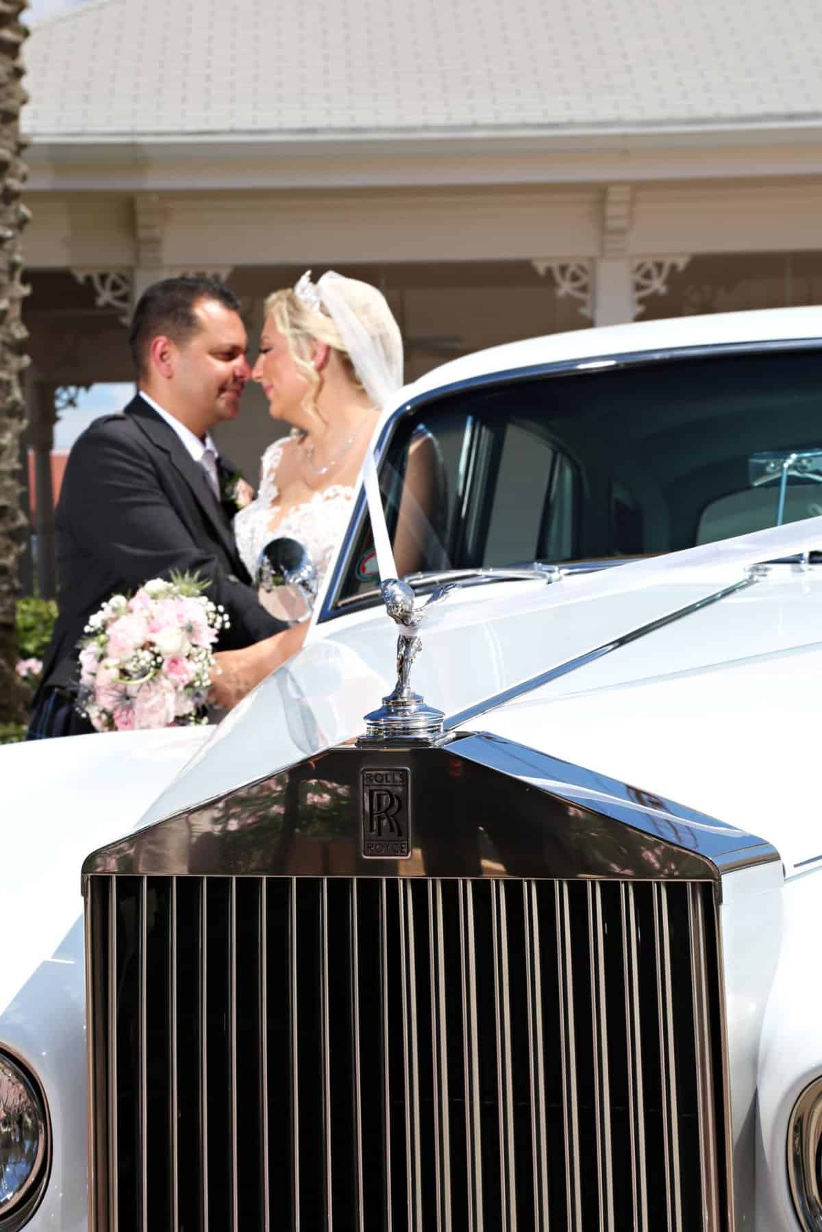 Wedding portraits of a bride and groom