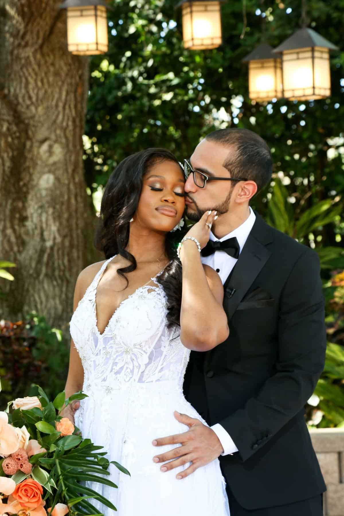 Bride and groom wedding portraits at the Hyatt Regency Grand Cypress in Orlando, Florida