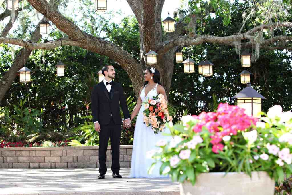 Bride and groom wedding portraits at the Hyatt Regency Grand Cypress in Orlando, Florida