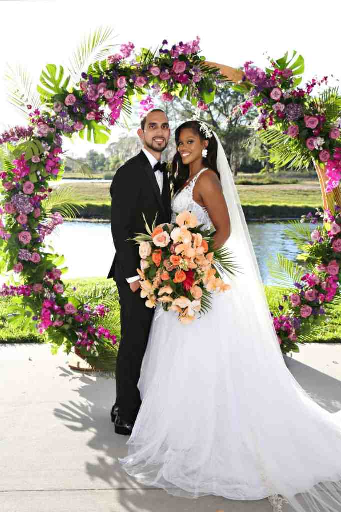 Bride and groom wedding portraits at the Hyatt Regency Grand Cypress in Orlando, Florida