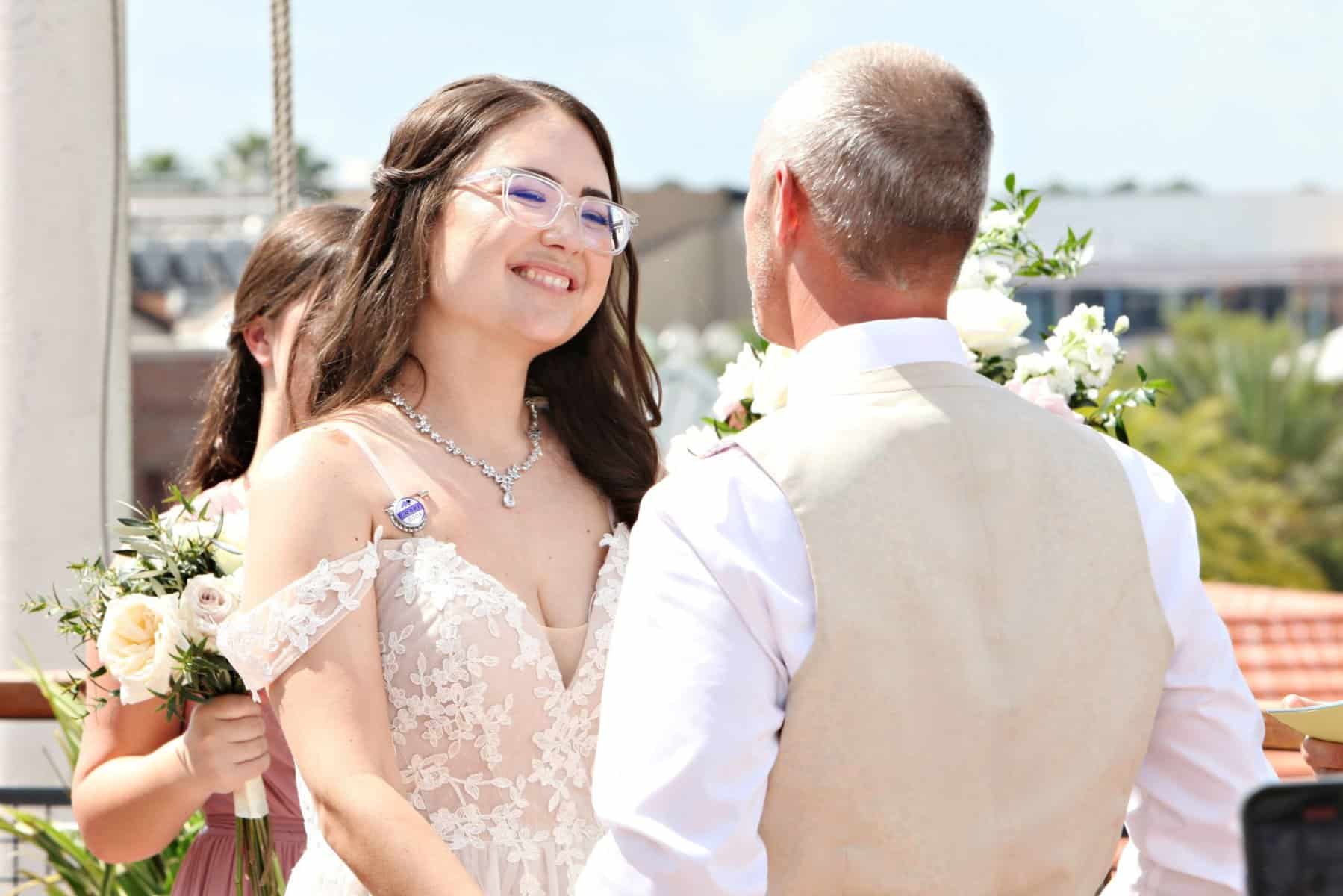 Vow renewal ceremony at Paddlefish Disney Springs