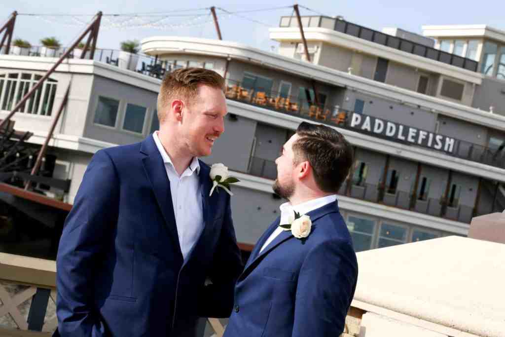 Groom portraits at Paddlefish Disney Springs