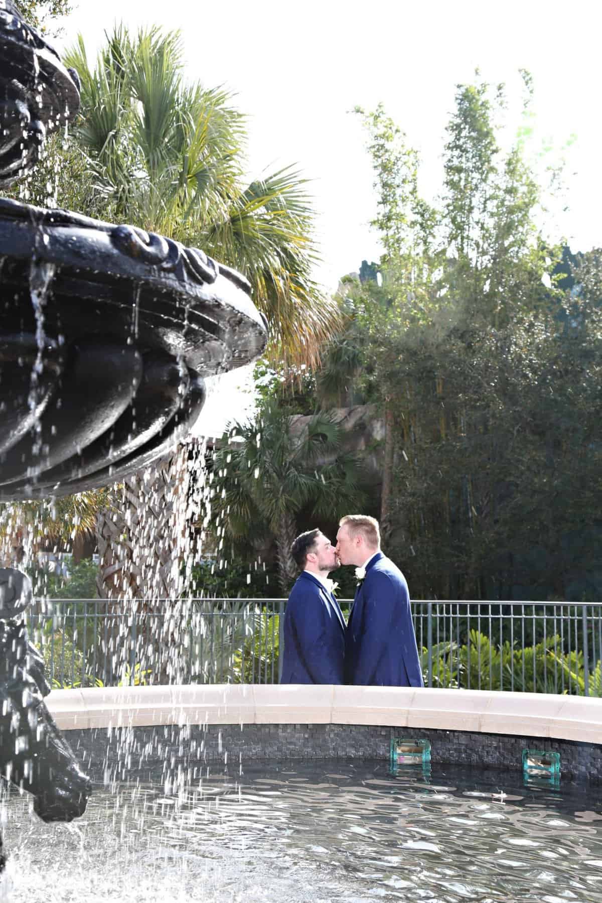 Groom portraits in Disney Springs