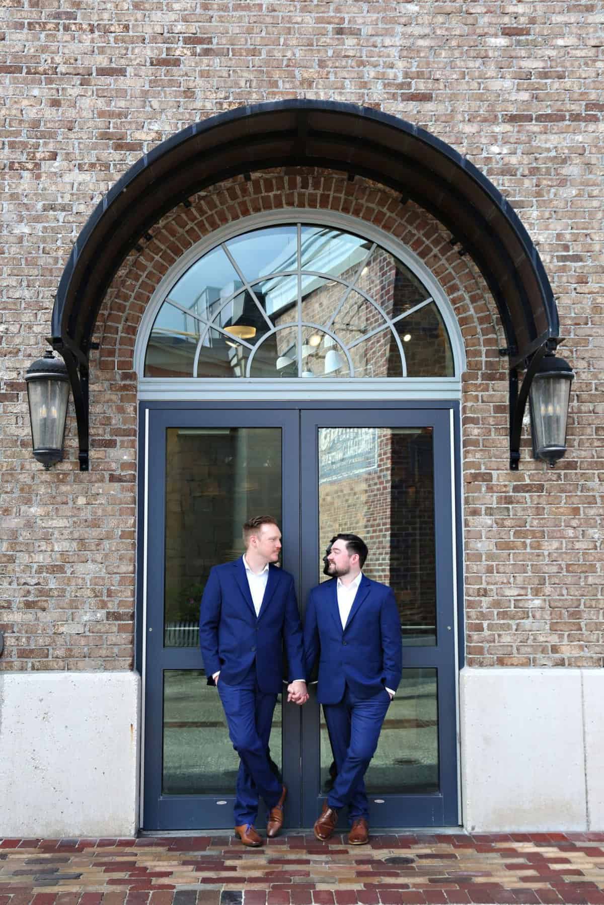 Groom portraits in Disney Springs