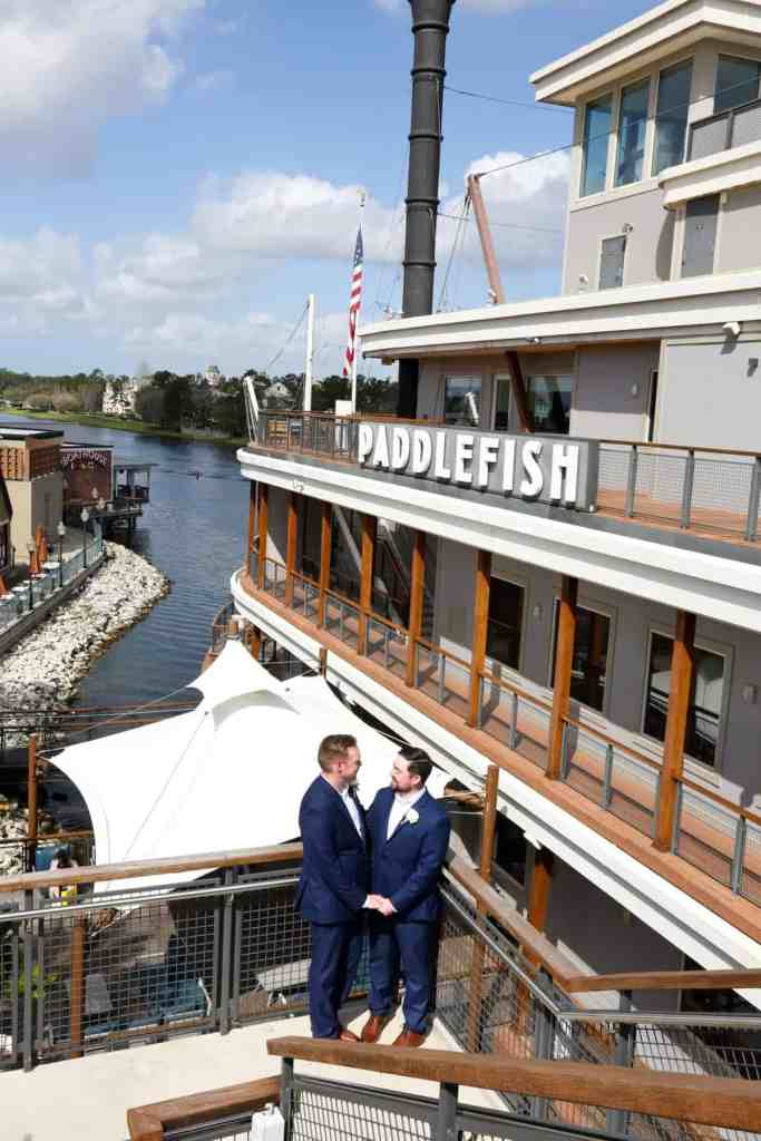 Groom portraits at Paddlefish Disney Springs