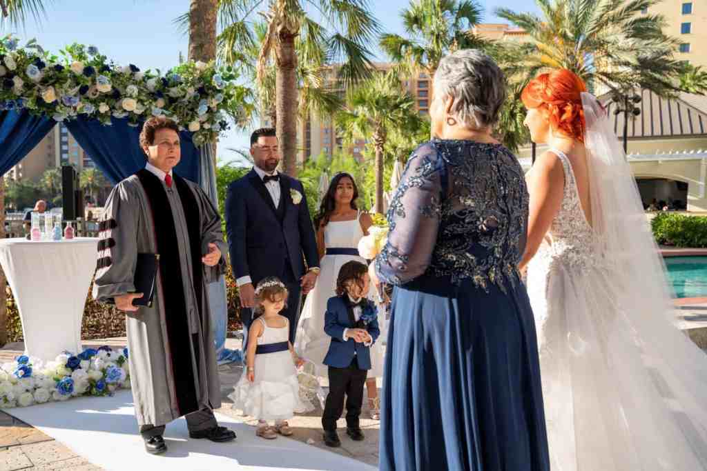 Wedding ceremony at Wyndham Grand Orlando Resort Bonnet Creek