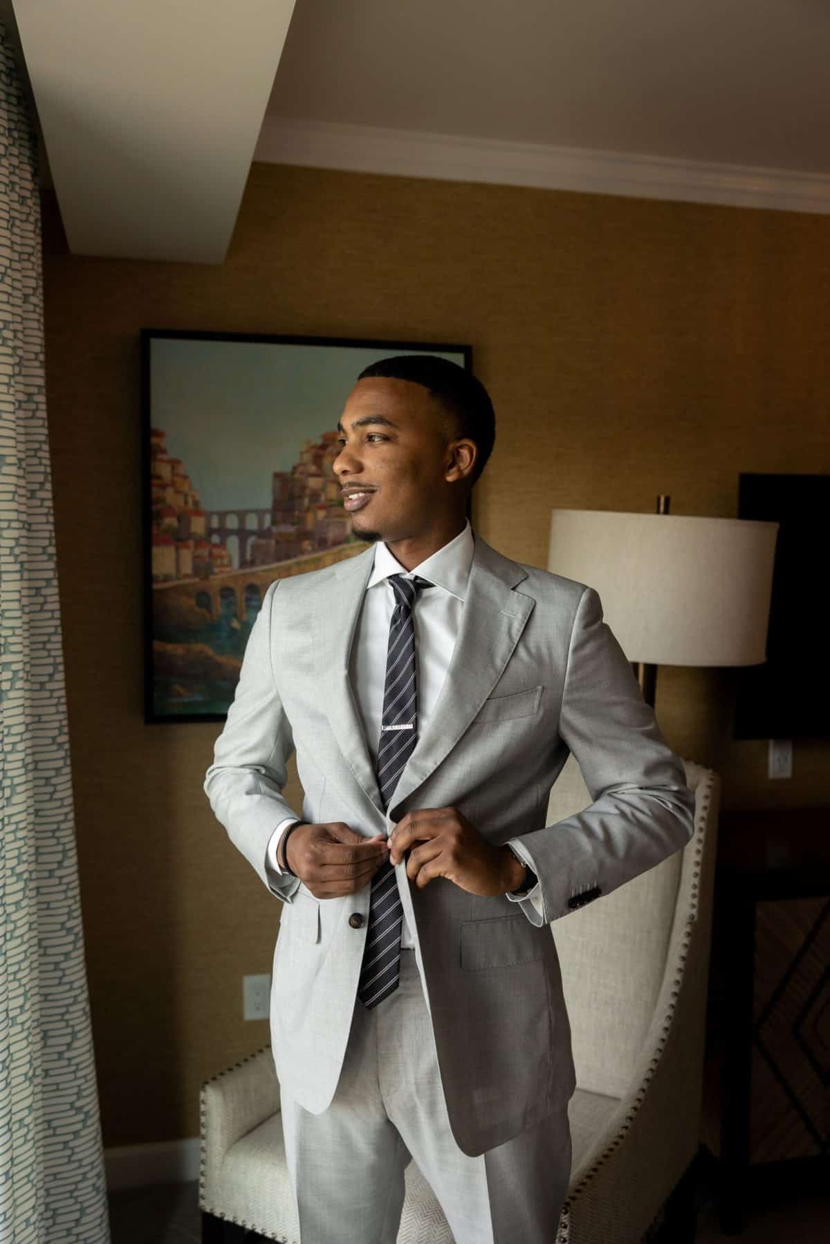 Groom getting ready shots