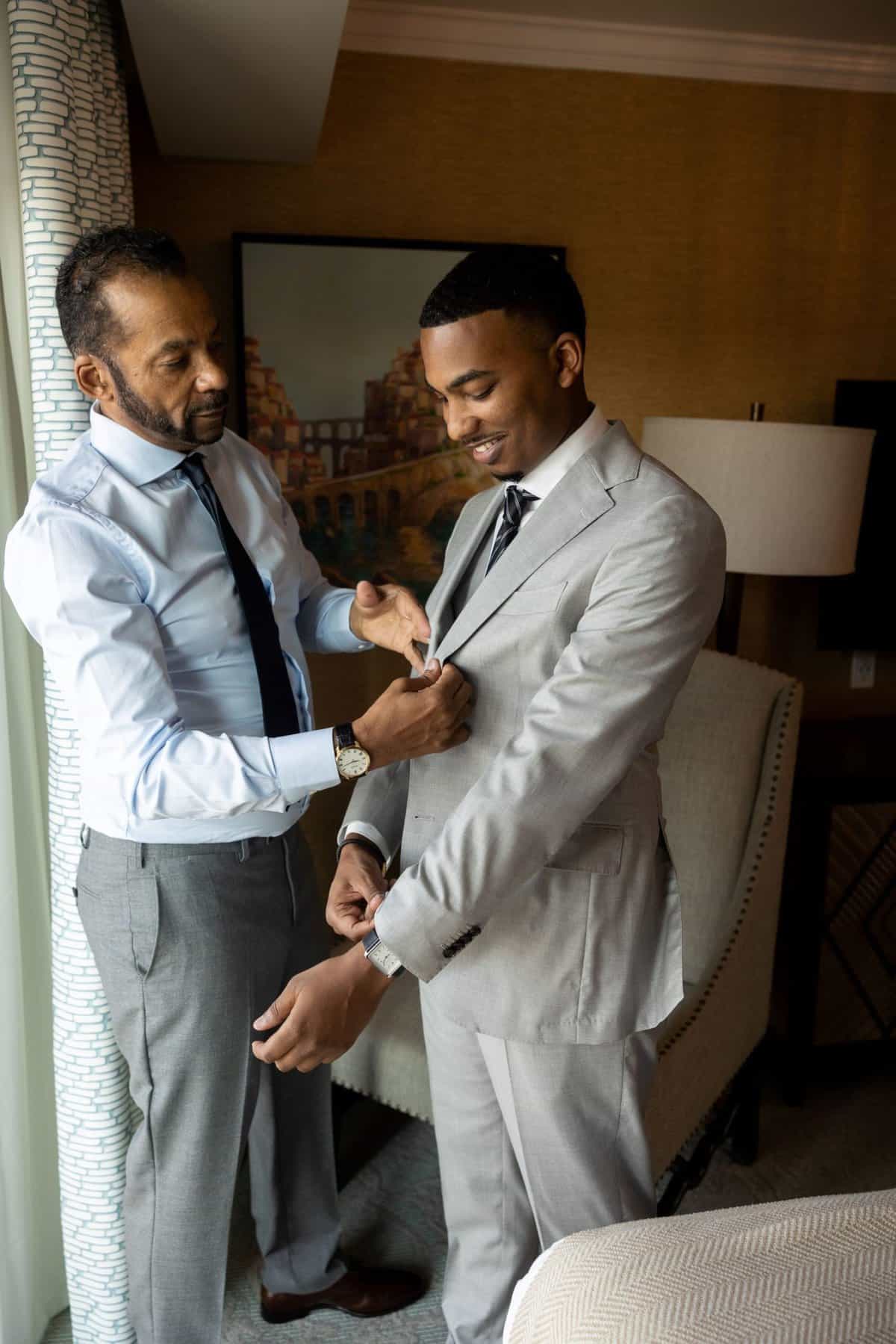 Groom getting ready shots