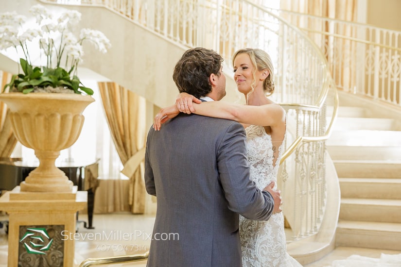 Bride and Groom portraits at the Loews Portofino Bay Hotel