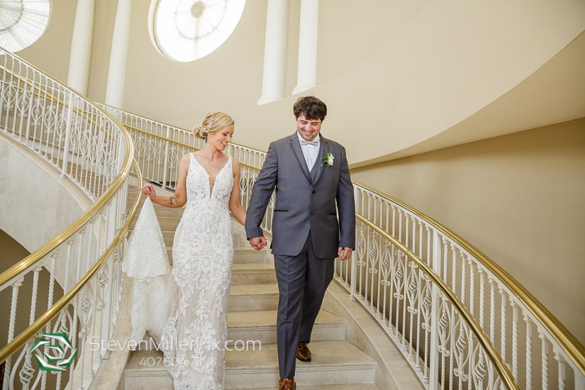 Bride and Groom portraits at the Loews Portofino Bay Hotel