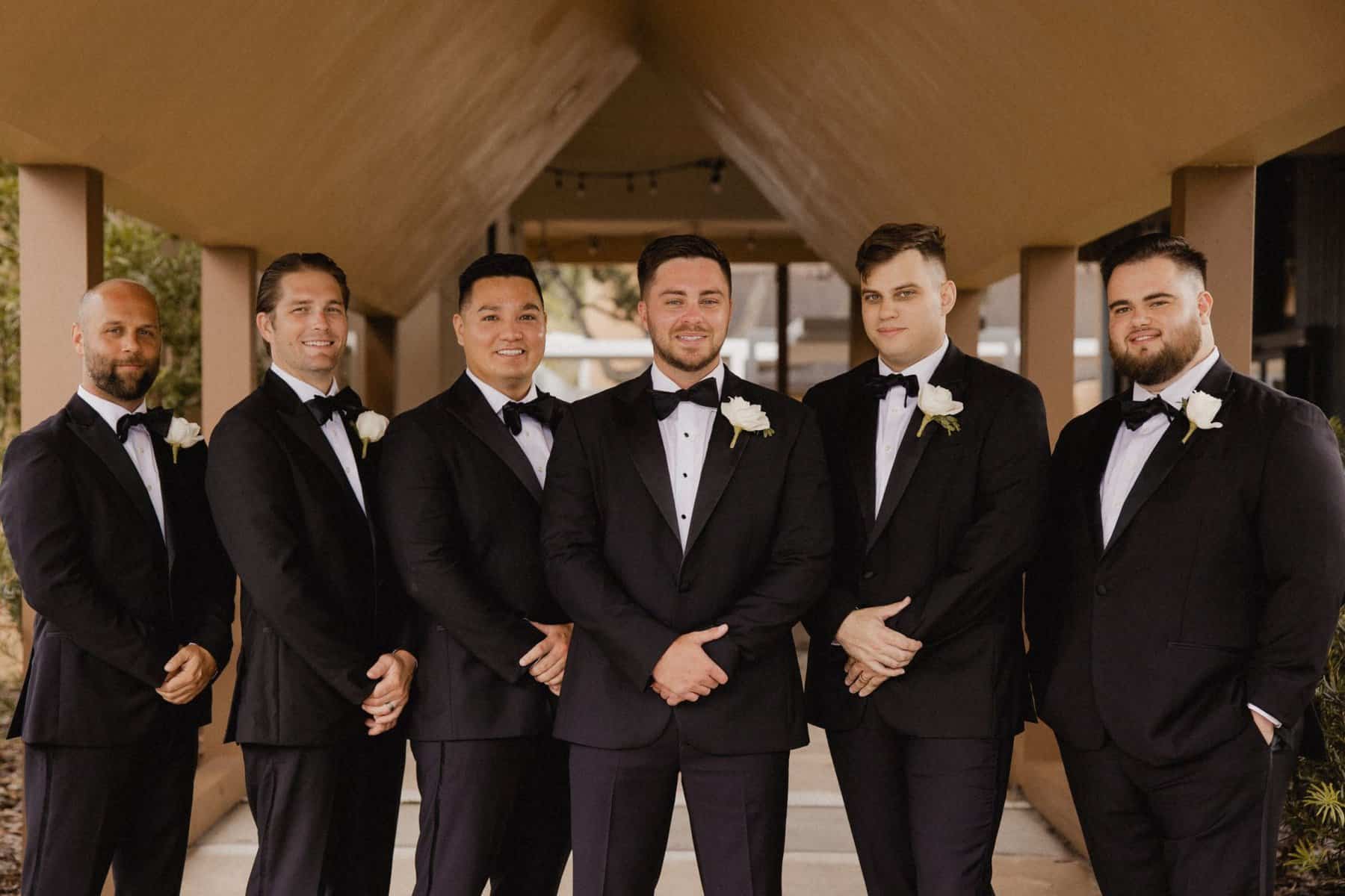 Groom and groomsmen portraits