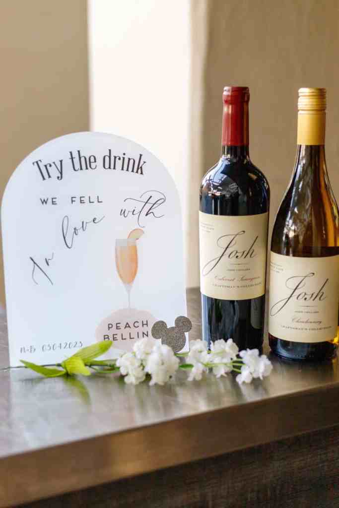 Signature drink with signage